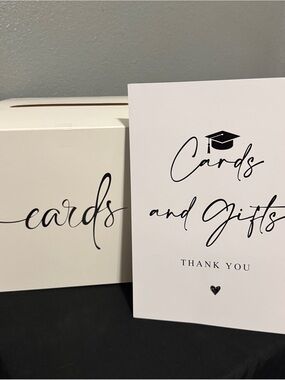Cards and Gifts Sign w Card Box
